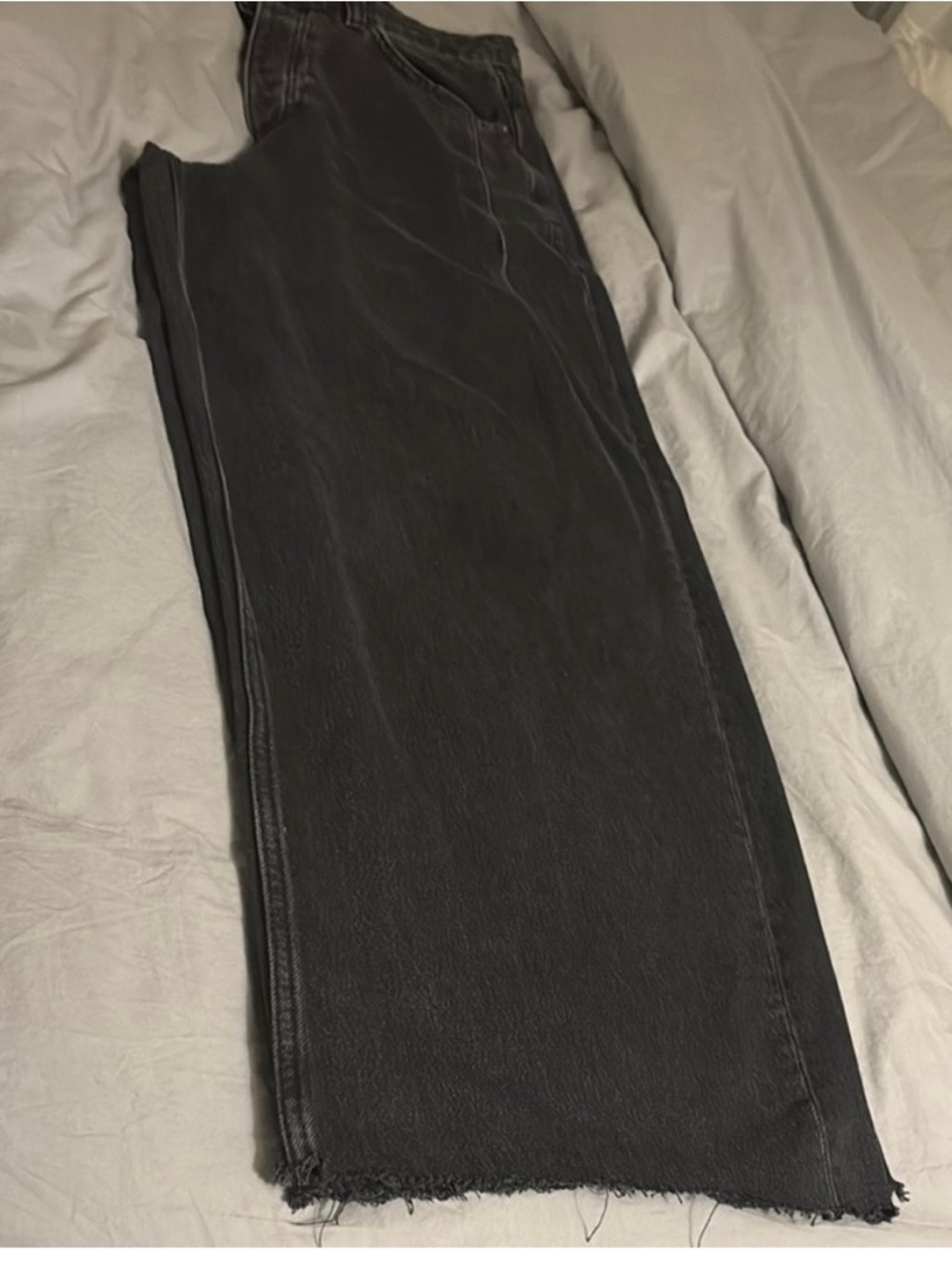 Free People Black High-Rise Wide-Leg Flare Jeans also in taupe worn once - Picture 4 of 7